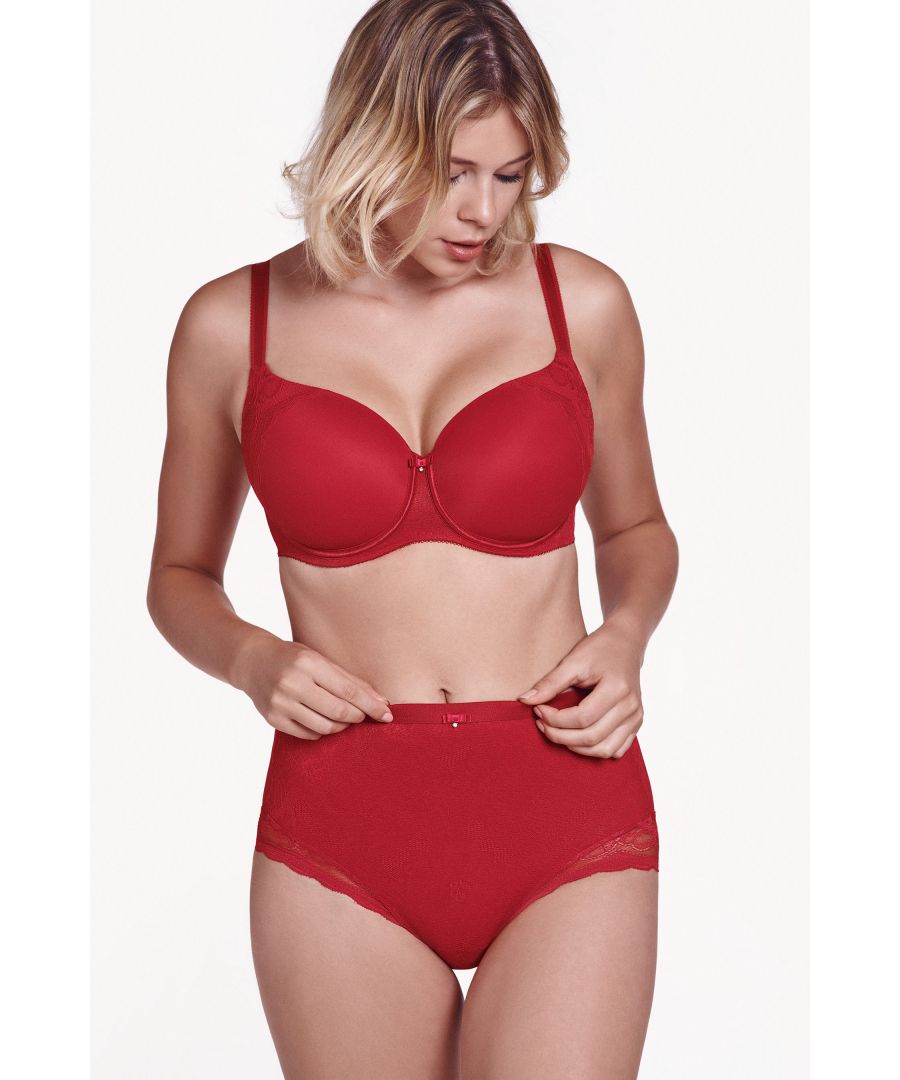 Lisca Womens 'Evelyn' Underwired T-Shirt Bra (Fuller Bust) - Red - Size 36F