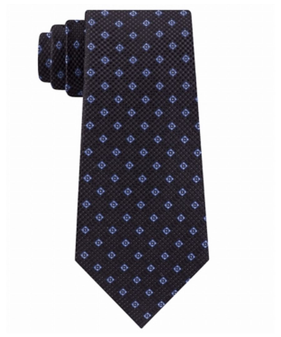 Image for Michael Kors Men's Neck Tie Black Textureal Ground Classic Slim Silk