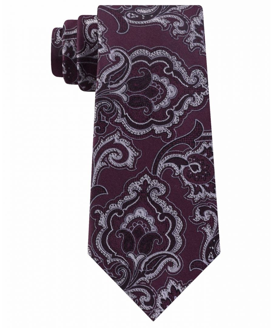<br>Color: Purples<br>Pattern: Paisley<br>Type: Tie<br>Width: Skinny (Material: Silk