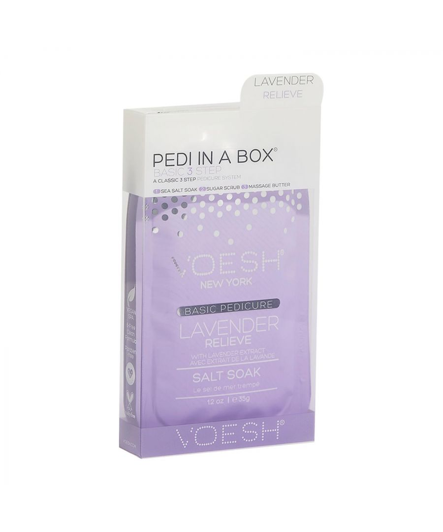 Image for Voesh 3 Step Basic Pedi in a Box Lavender Relieve
