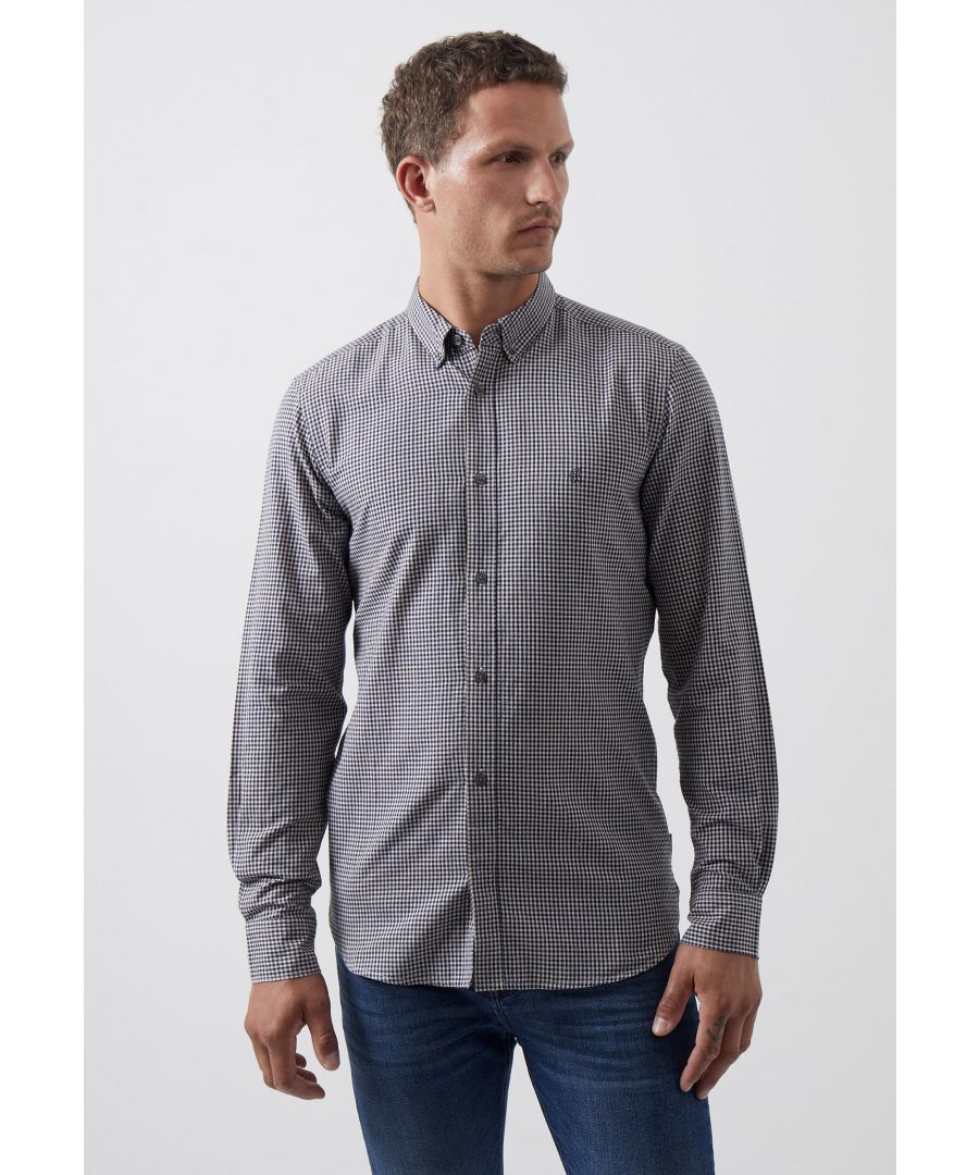 Gingham Check-overhemd met lange mouwen