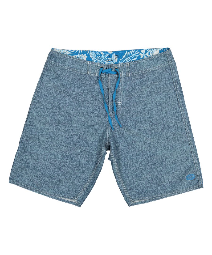 Panareha RAILAY boardshorts are designed to be quick-drying and are made from strong and smooth recycled polyester, made from plastic bottles.\nThey are durable, yet comfortable and light-weight being well-adapted to use in most active watersports and they have no lining to give a more comfortable feel.\nThey open at the front, with a neoprene fly, which does not allow the fly to completely open, but provides enough stretch so that the shorts can be easily pulled on and off. The waistband is also held together at the front with a lace-up tie 100% plastic free.\nAt the back, there is a small patch pocket, designed to be a secure place to carry a car key, house key, or hotel key card while in the water.\nOur special recycled fabric is made from 100% RPET yearn from REPREVE, the world reference in recycled fabric from plastic bottles. Is digitally printed in Europe with our exclusive patterns and made in Portugal by skilled artisans.