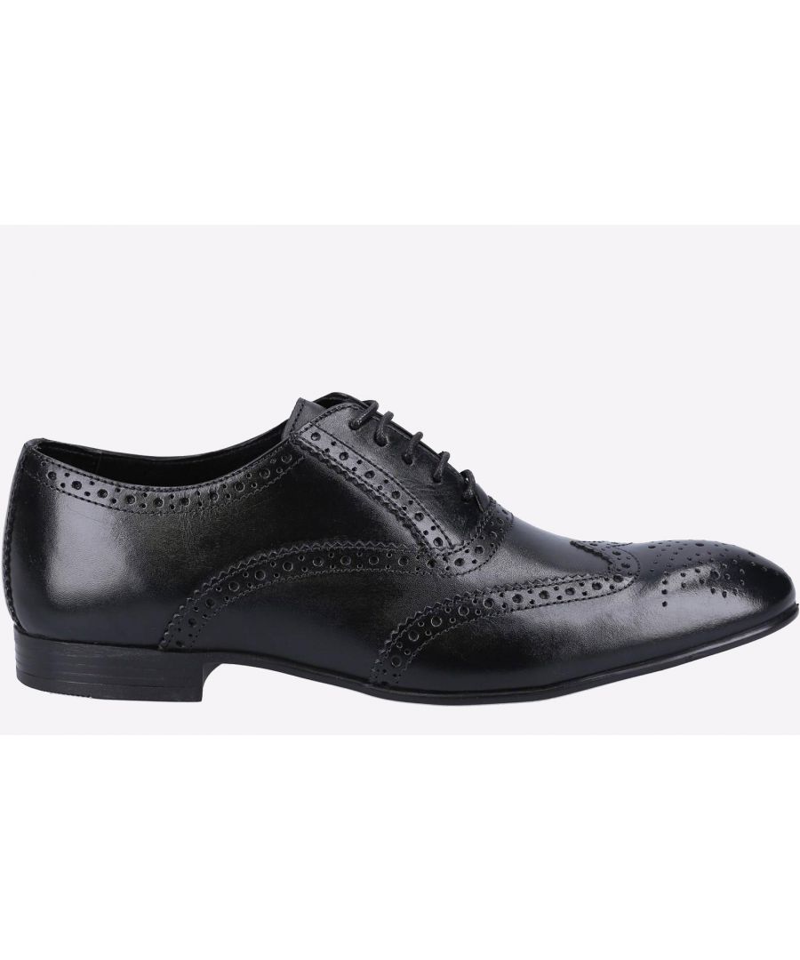 This smart and stylish shoe is made from premium quality leather, with intricate brogue hole punching on the upper.\n- Brogue detailing\n- High quality leather upper\n- Round toe