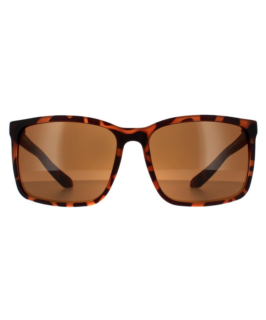 Dragon Square Mens Matte Tortoise Bronze Sunglasses - Brown - One Size