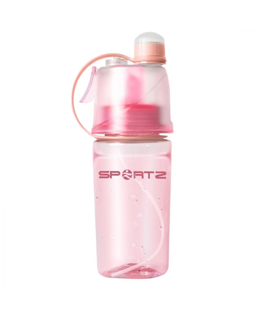 Image for Aquarius Travel Sports Spray Water Bottle 400ml Pink