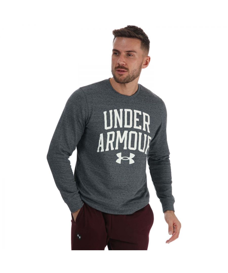 Image for Men's Under Armour UA Rival Terry Crew Sweatshirt in Grey Heather
