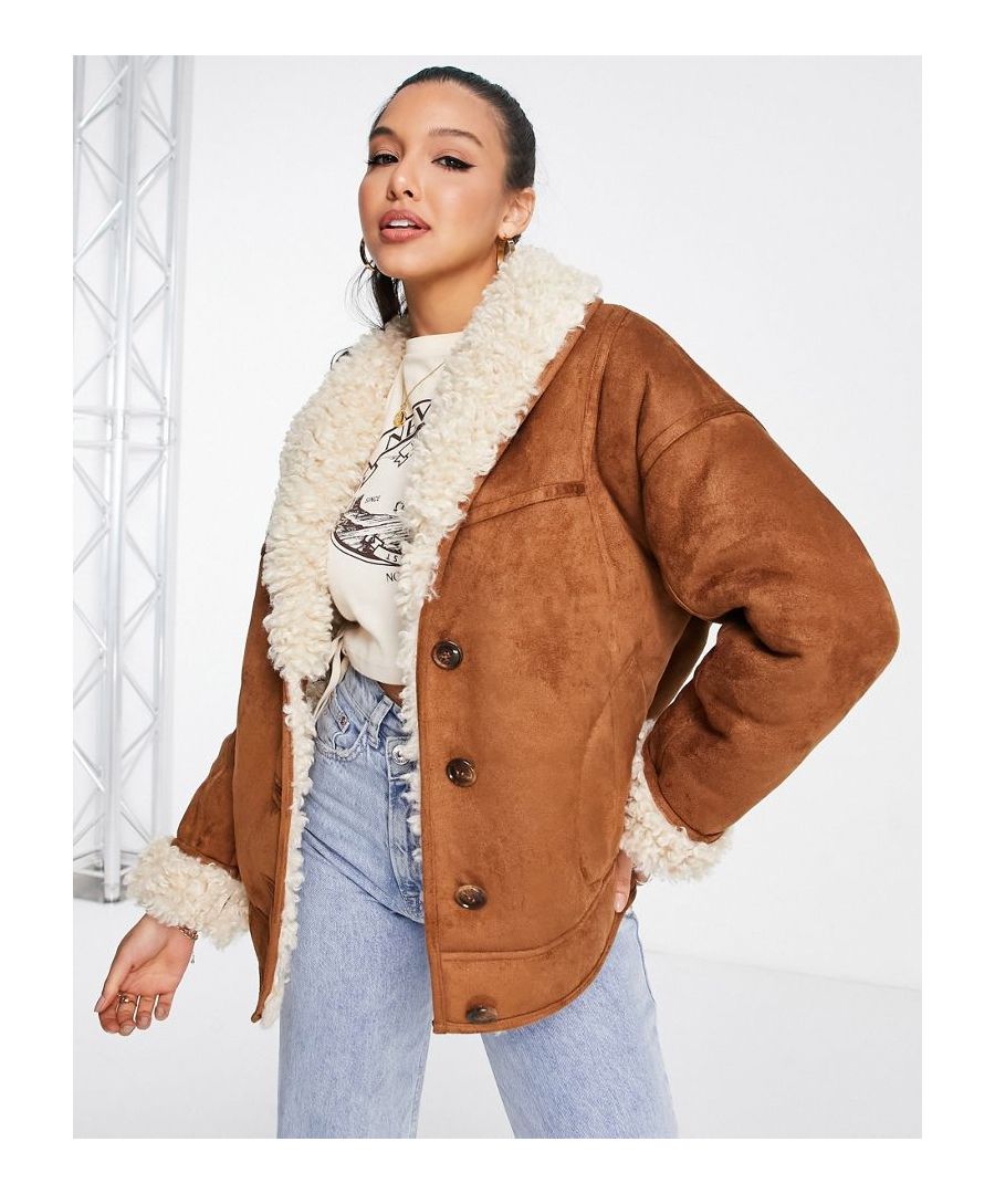 Coats & Jackets by Miss Selfridge Throw-on appeal Shawl collar Button placket Pocket details Regular fit Sold by Asos