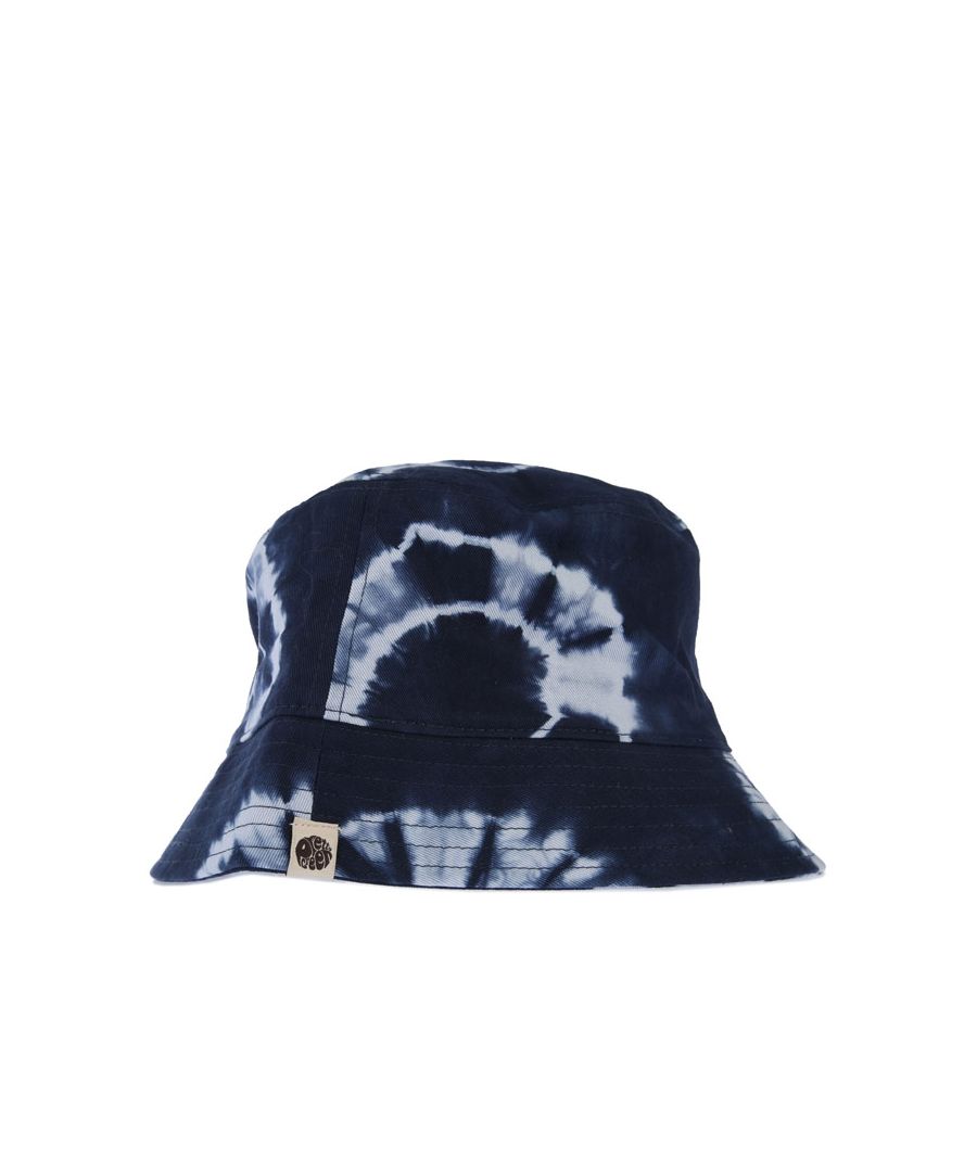 Mens Pretty Green Tie Dye Bucket Hat in navy.- Stitched detail around the brim and top of the hat.- Soft top and brim.- All over tie dye effect.- Woven Pretty Green logo pinch tag sewn into the side.- Unlined.- 100% Cotton. - Ref: G21Q2MUACC513