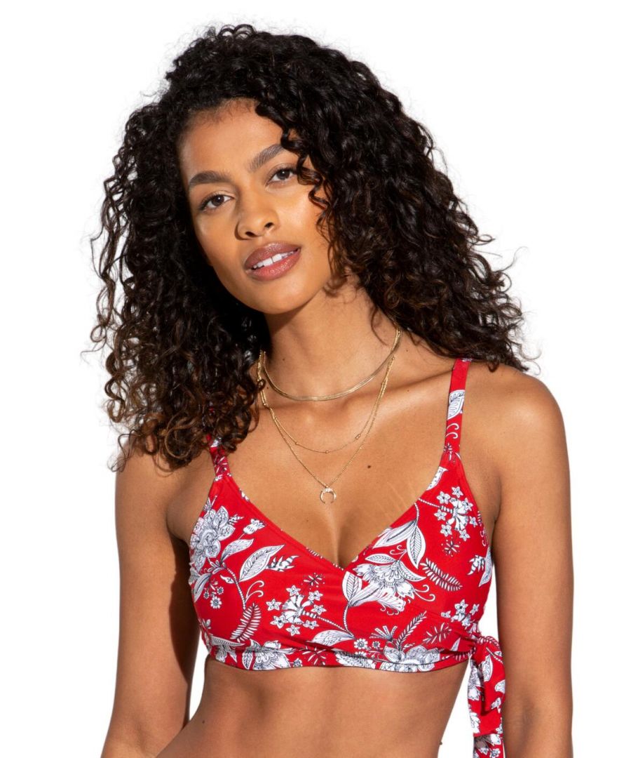 Pour Moi Womens Freedom Wrap Bikini Top - Multicolour Polyamide - Size 34C