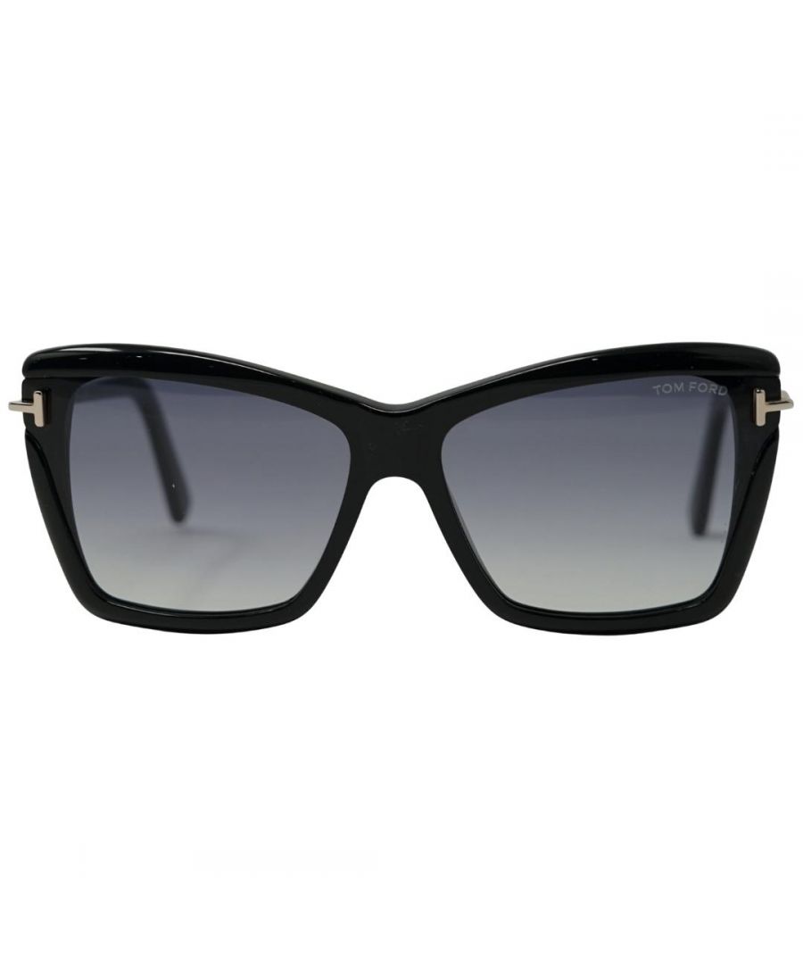 Tom Ford Leah FT0849 01B Black Sunglasses. Lens Width = 64mm, Nose Bridge Width = 15mm, Arm Length = 135mm. Made In Italy, Tom Ford Black Sunglass. Branded Sunglasses Case and Cleaning Cloth Included. 100% Protection Against UVA & UVB Sunlight and Conform to British Standard EN 1836:2005. Tom Ford Leah FT0849 01B Sunglasses