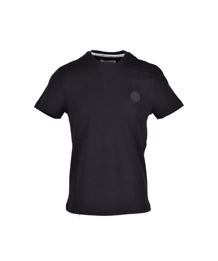 Brand: Bikkembergs Gender: Men Type: T-shirts Season: Fall/Winter  PRODUCT DETAIL • Color: black • Pattern: plain • Sleeves: short • Neckline: round neck  COMPOSITION AND MATERIAL • Composition: -93% cotton -7% elastane  •  Washing: machine wash at 30°