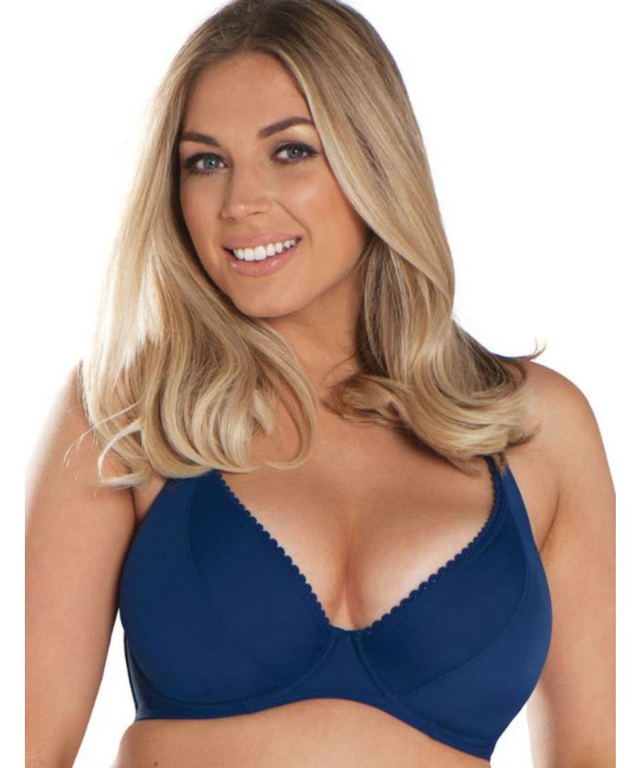 Curvy Kate Womens Jetty Halterneck Bikini Top - Blue - Size 30E