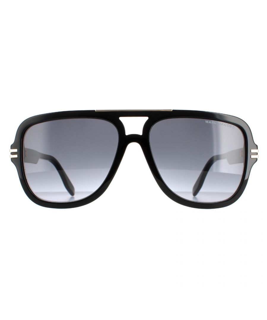 Marc Jacobs Aviator Mens Black Dark Grey Gradient MARC 637/S  MARC 637/S are a stylish aviator style crafted from lightweight acetate. The Marc Jacobs branding features on the slender temples for authenticity.