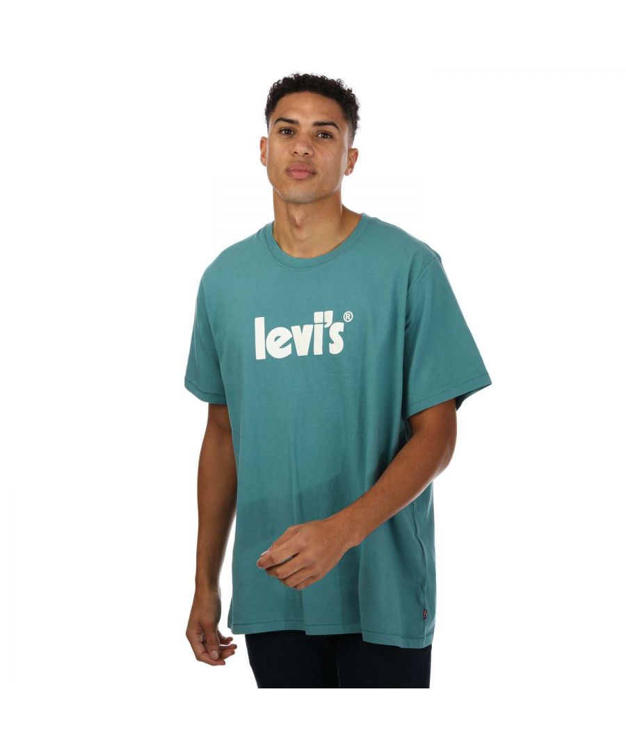 Levi's B&T T-shirt met relaxte pasvorm voor heren, blauwgroen