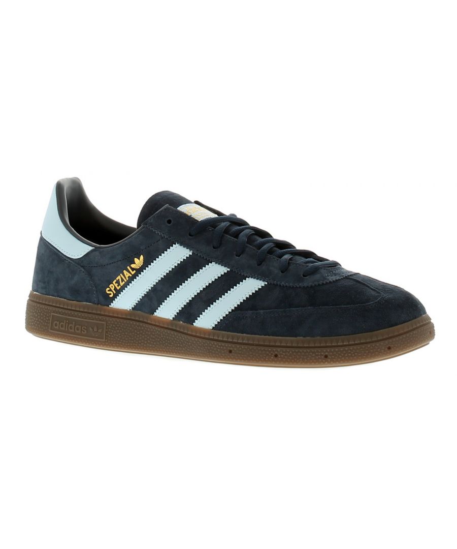Image for Mens Adidas Handball Spezial  Leather Upper Trainers Seven Eyelet Lace Fastening Classic 3 Stripe De