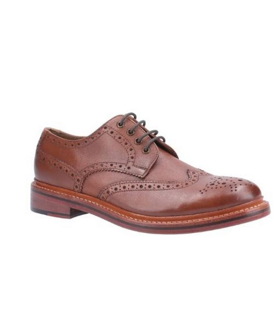 Cotswold Mens Quenington Goodyear Welt Lace Up Leather Shoe (Brown) - Size UK 10