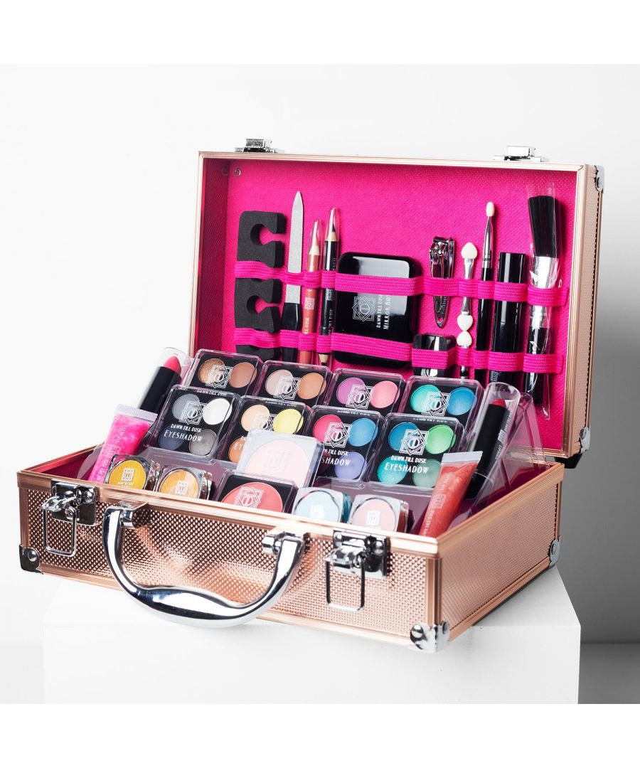 Envie Women's Multicolor Dawn Till Dusk Make Up 'Vanity Case Set' 54 Pcs - Rose Gold - Image 2
