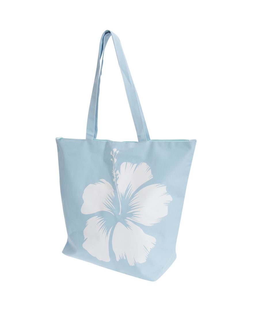 Image for FLOSO Womens/Ladies Hawaiian Flower Summer Handbag (Blue)