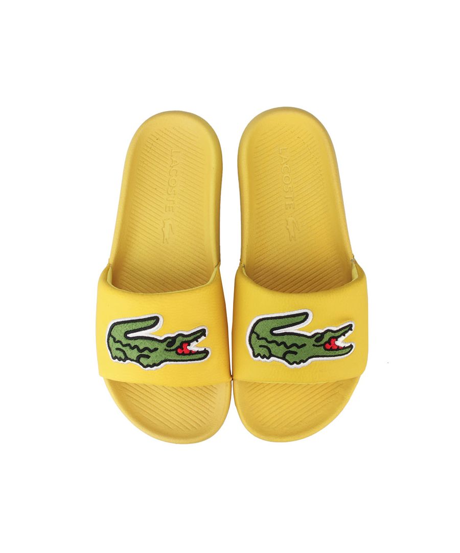 girls lacoste sliders