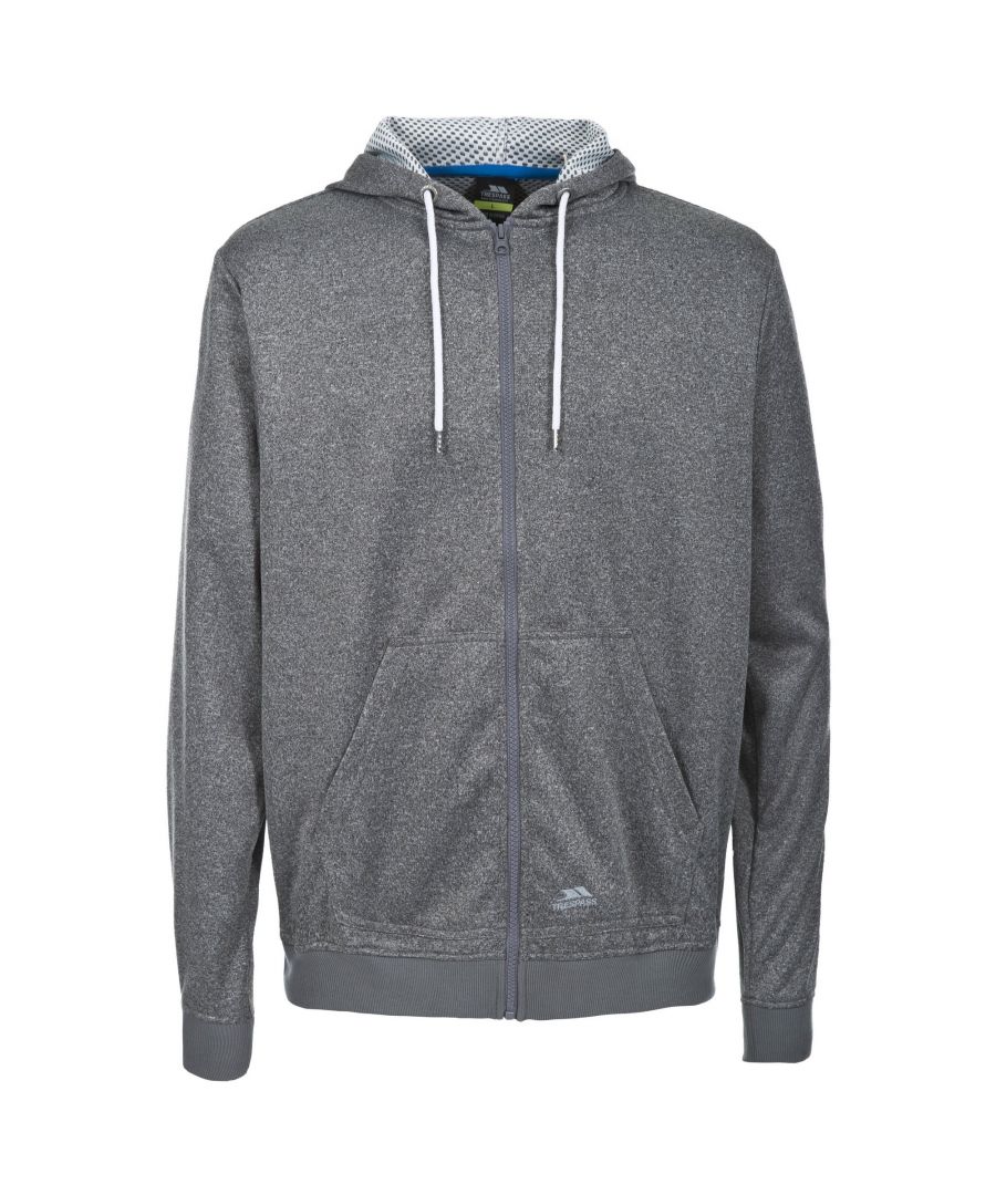 Jacquard fleece. Full zip. Adjustable grown on hood. Front pouch pockets. Ribbed cuffs and hem. Airtrap. 100% Polyester. Trespass Mens Chest Sizing (approx): S - 35-37in/89-94cm, M - 38-40in/96.5-101.5cm, L - 41-43in/104-109cm, XL - 44-46in/111.5-117cm, XXL - 46-48in/117-122cm, 3XL - 48-50in/122-127cm.