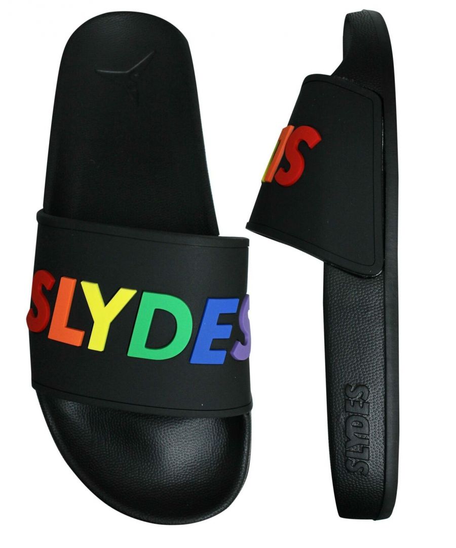 Slydes Sunday Slide Mens Slip On Flip Flop Sliders Sandals SS20 M Black Multi