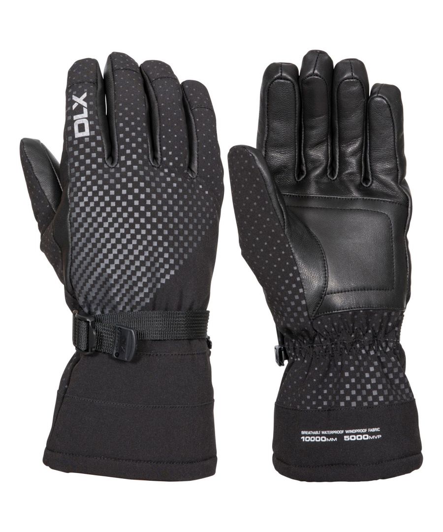 Image for Trespass Unisex Adult Alazzo DLX Leather Ski Gloves (Black)