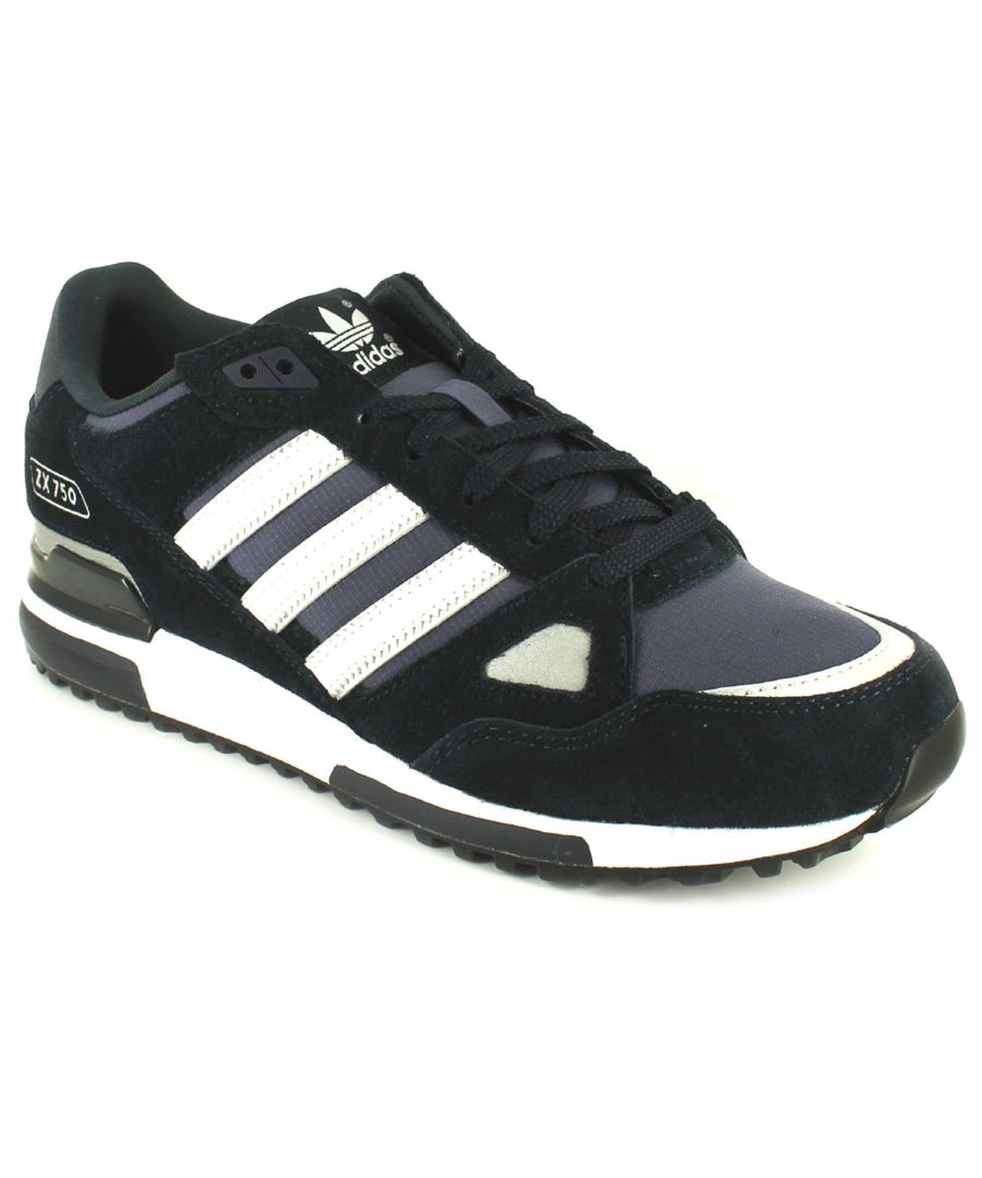 <Ul><Li>Adidas Originals Zx750 Mens Trainers In New Navy/Dk Navy/Wht</Li><Li>New Mens/Gents Leather & Textile Upper Lightweight Running Shoes. 1980'S Classic Styling With 3 Side Wall Stripes. Lightweight Eva Midsole. Reflective Heel Details Add Extra Appeal.</Li><Li>Fabric Upper</Li><Li>Fabric Lining</Li><Li>Synthetic Sole</Li><Li>Addidas Lether Gentlemans Fashion Shoes Joggers Leisure Shoes Exercise Shoes Sports Shoes</Li>