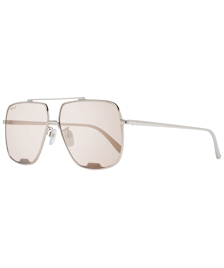 Bally Aviator Unisex Rose Gold Pink BY0017-D  BY0017-D are a sleek aviator style crafted from lightweight metal. The double bridge design and silicone nose pads ensure all day comfort. Bally's logo features on the right lens for brand authenticity.