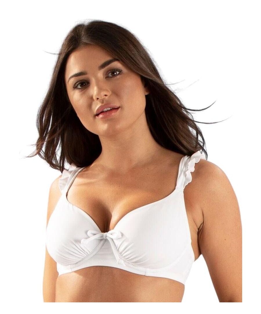 Pour Moi Womens 15202 Santa Monica Underwired Non-Padded Bikini Top - White - Size 32C