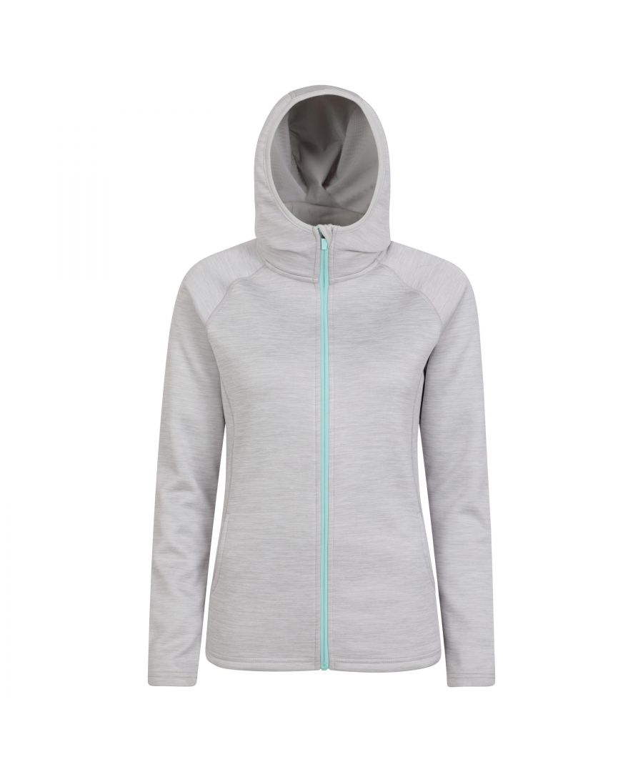 Mountain Warehouse Womens/Ladies Dynamic Chakra IsoCool Hoodie (Medium Grey) - Size 8 UK - Secret Sales