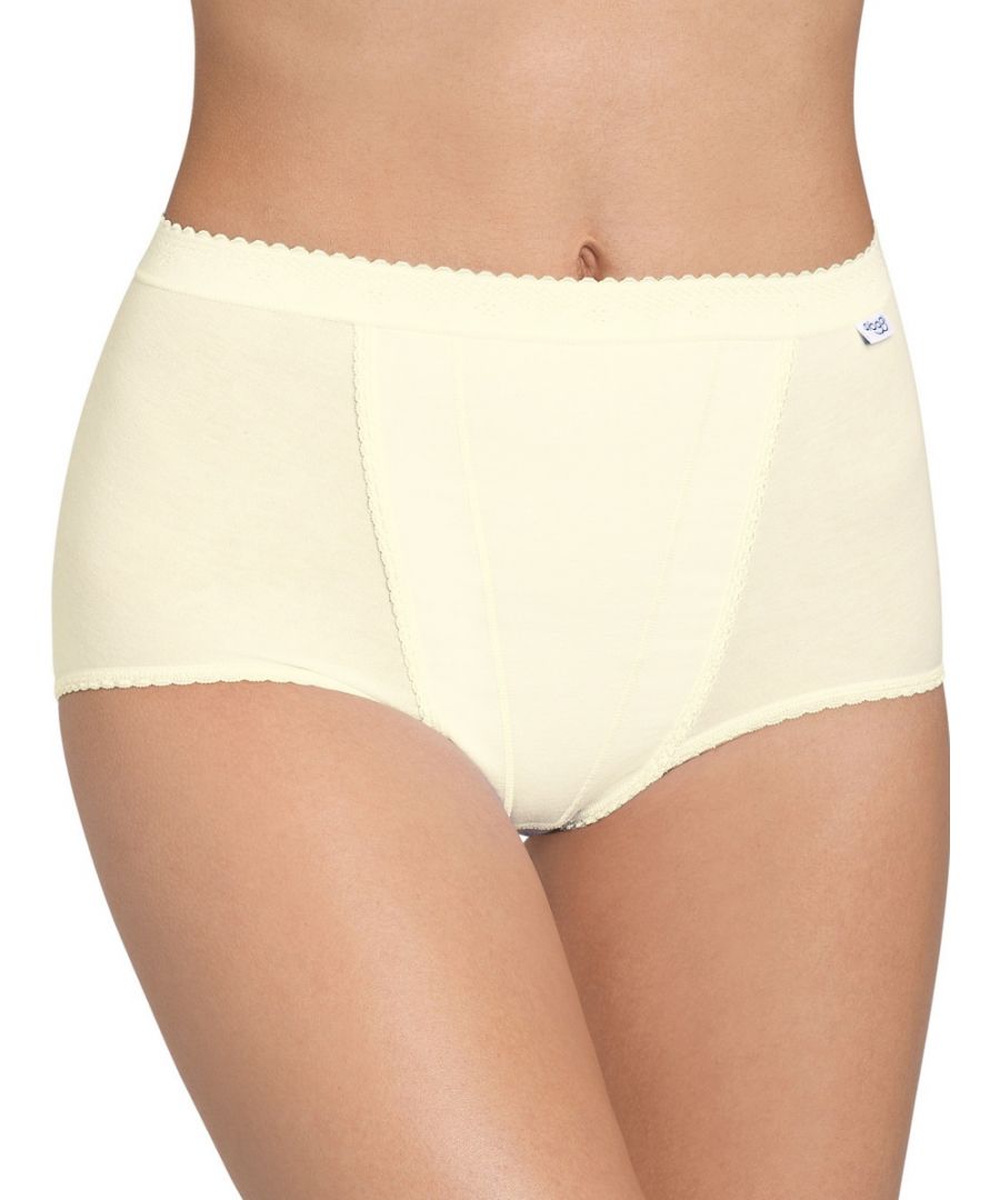Sloggi Womens Control Maxi Briefs - Yellow Cotton - Size 5XL