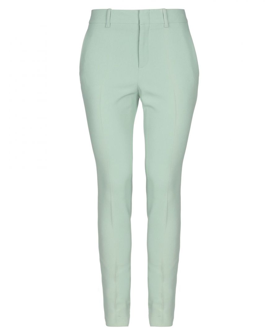 crêpe, solid colour, mid rise, regular fit, tapered leg, no appliqués, hook-and-bar, zip, multipockets, pants, large sized