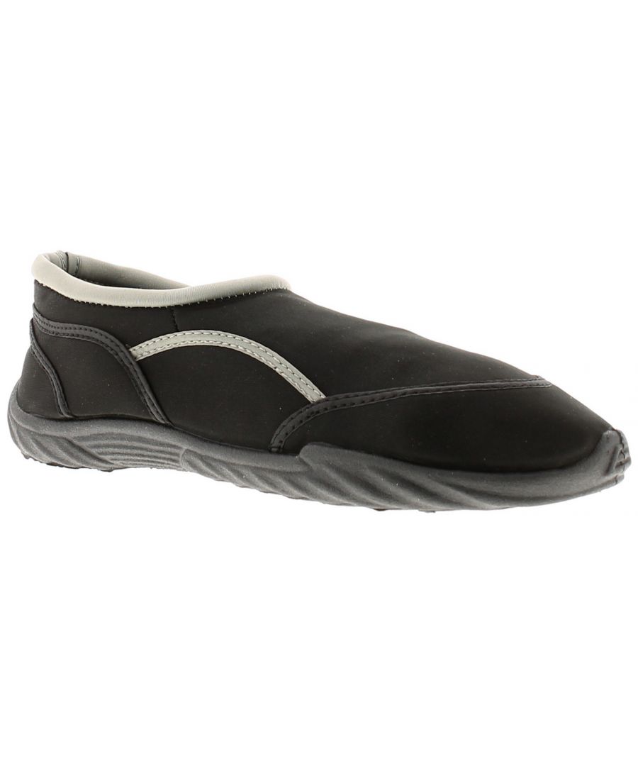 Rockstorm Rockpool Mens Watershoes Black. Fabric Upper. Fabric Lining. Synthetic Sole. Mens Gents Lycra Comfort Flexible Aqua Shoe.