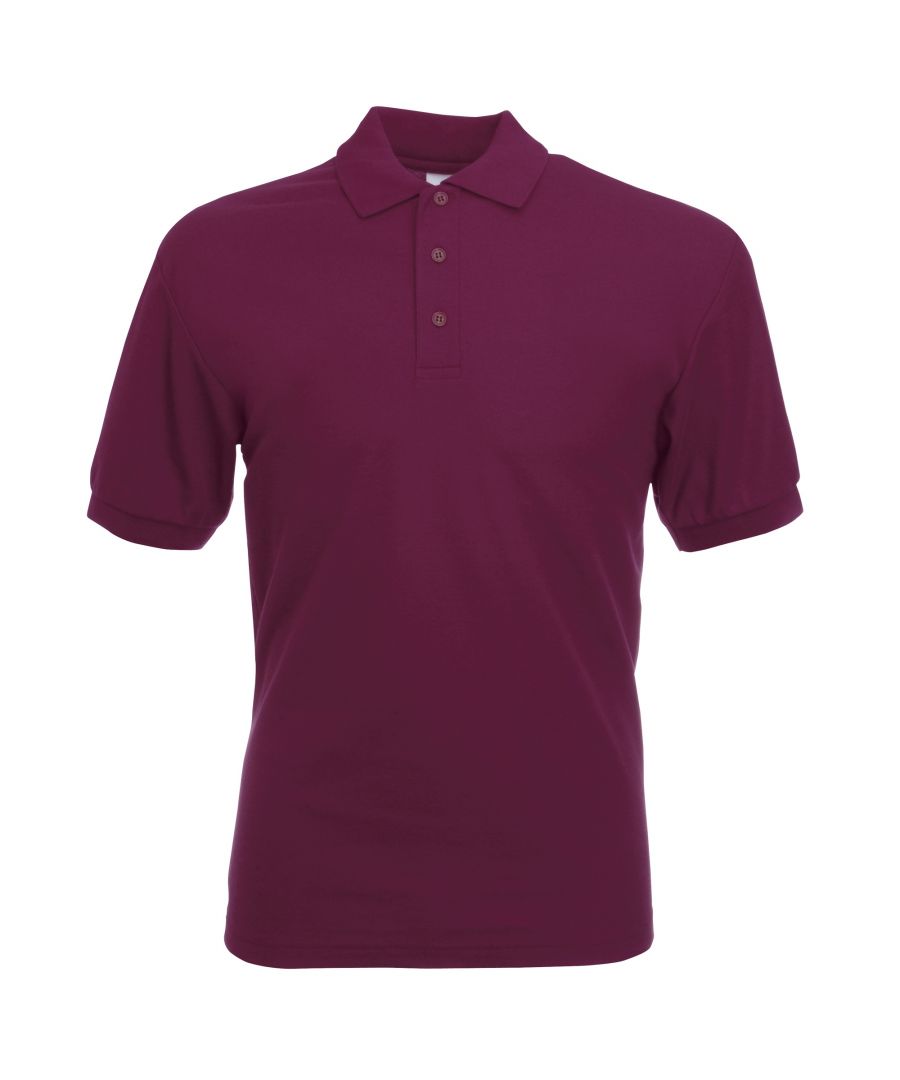 Image for Fruit Of The Loom Mens 65/35 Pique Short Sleeve Polo Shirt