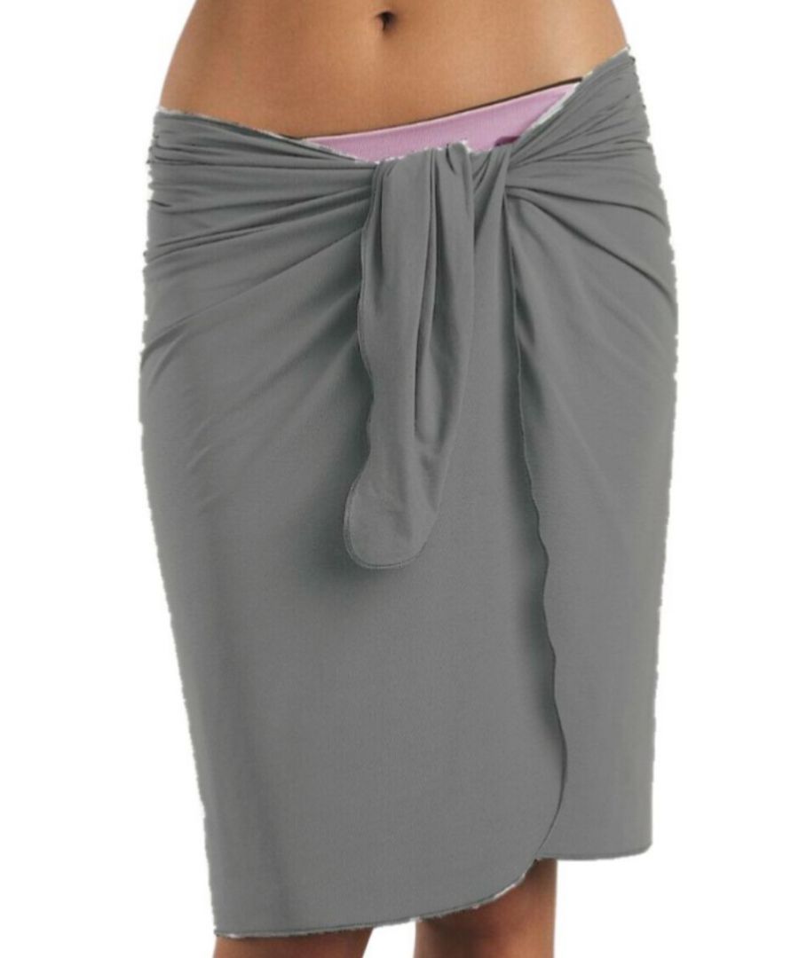 Moontide Womens Mid Sarong Cover Up - Grey Polyamide - One Size