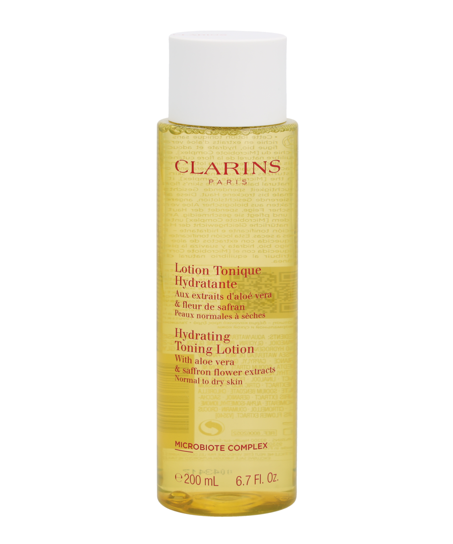 Clarins Hydrating Toning Lotion hydrates the skin to feel fresh and comfortable. Enriched with aloe vera & saffron flower extracts  it promotes the natural balance of the skin
