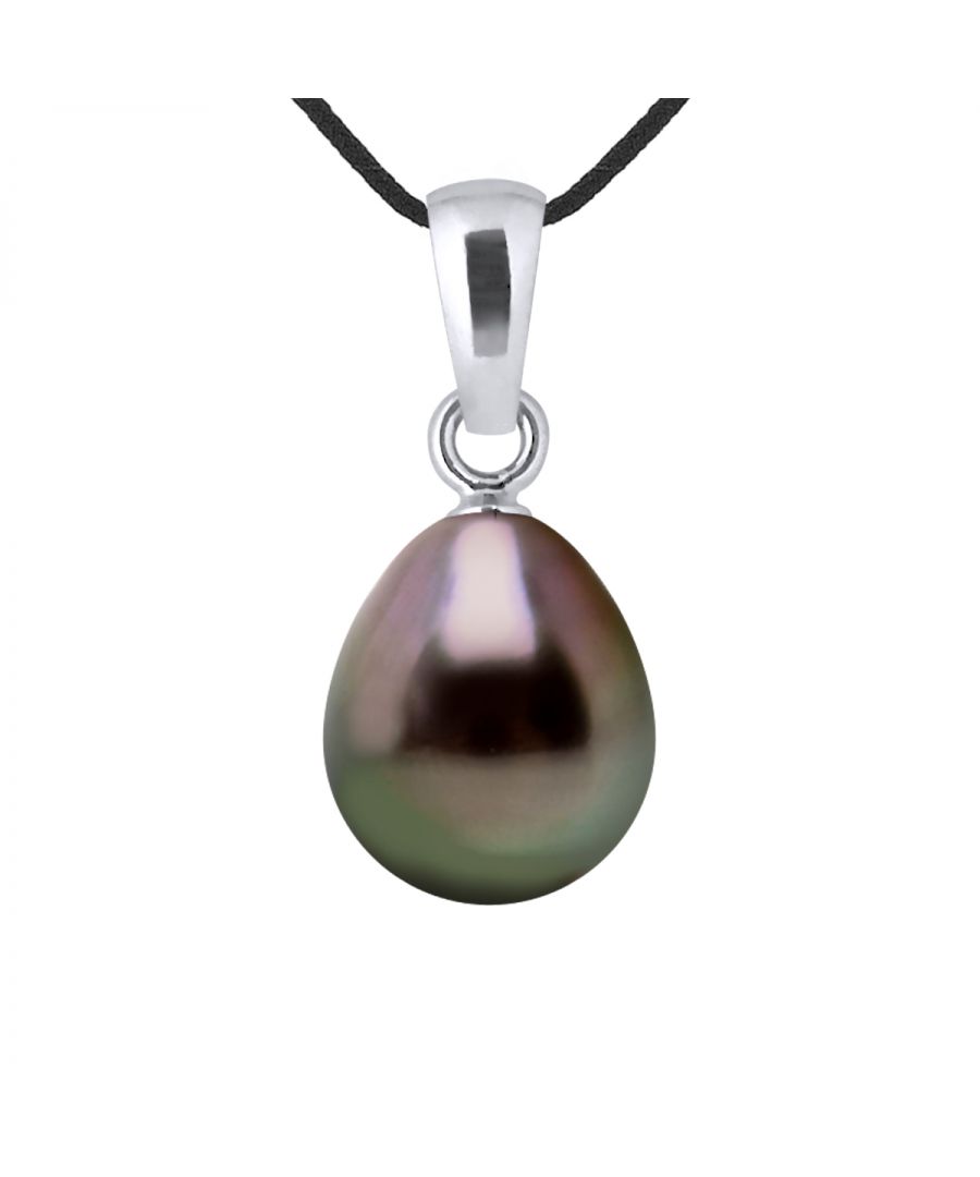 Image for DIADEMA - Necklace - Love Bond - Black Nylon - Silver - Tahitian Pearl