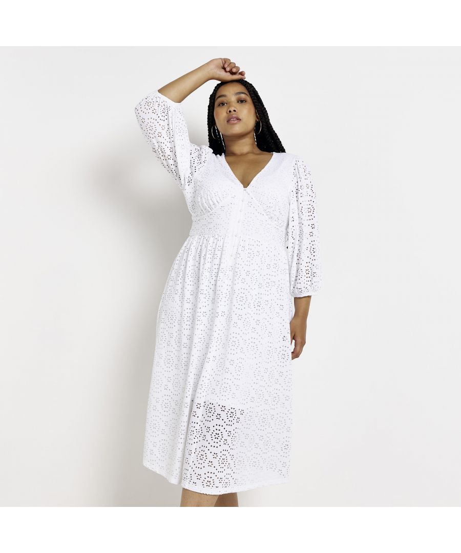 > Brand: River Island> Department: Womens> Style: Trapeze & Swing> Material Composition: 91% Polyester 9% Elastane> Material: Polyester> Size Type: Regular> Sleeve Length: Long Sleeve> Neckline: V-Neck> Occasion: Casual> Pattern: No Pattern> Season: SS22> Dress Length: Long