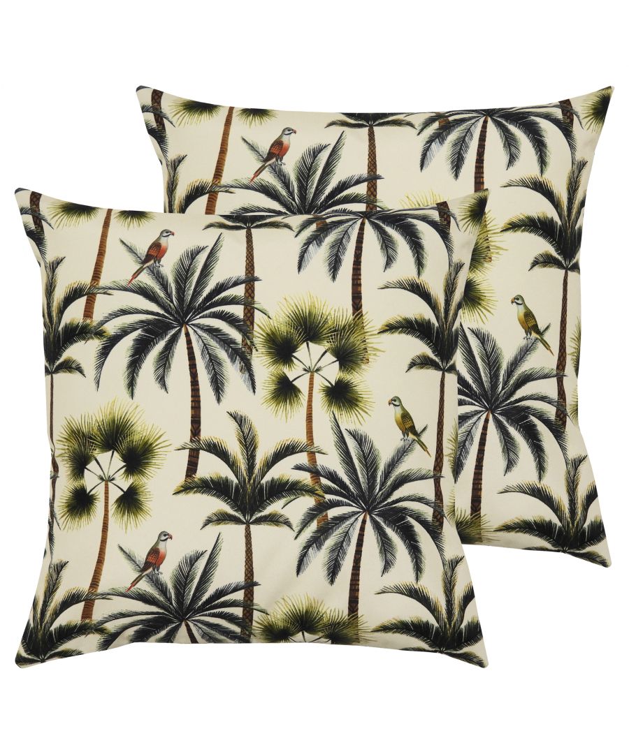 Bring the tropical feels to your outdoor space. This fully reversible design in beautiful forest green tones is sure to stand out in any garden.