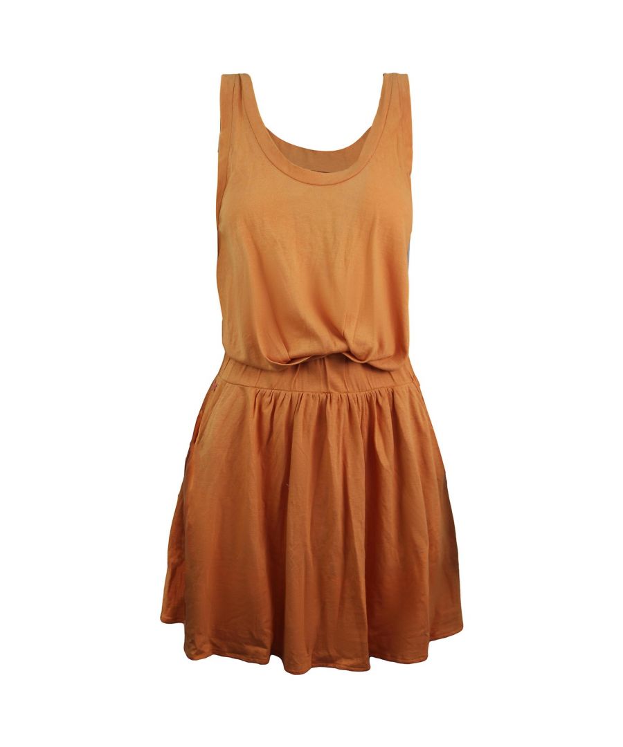 Lacoste Sleeveless Orange Womens Pullover Dress EF7238 FY7