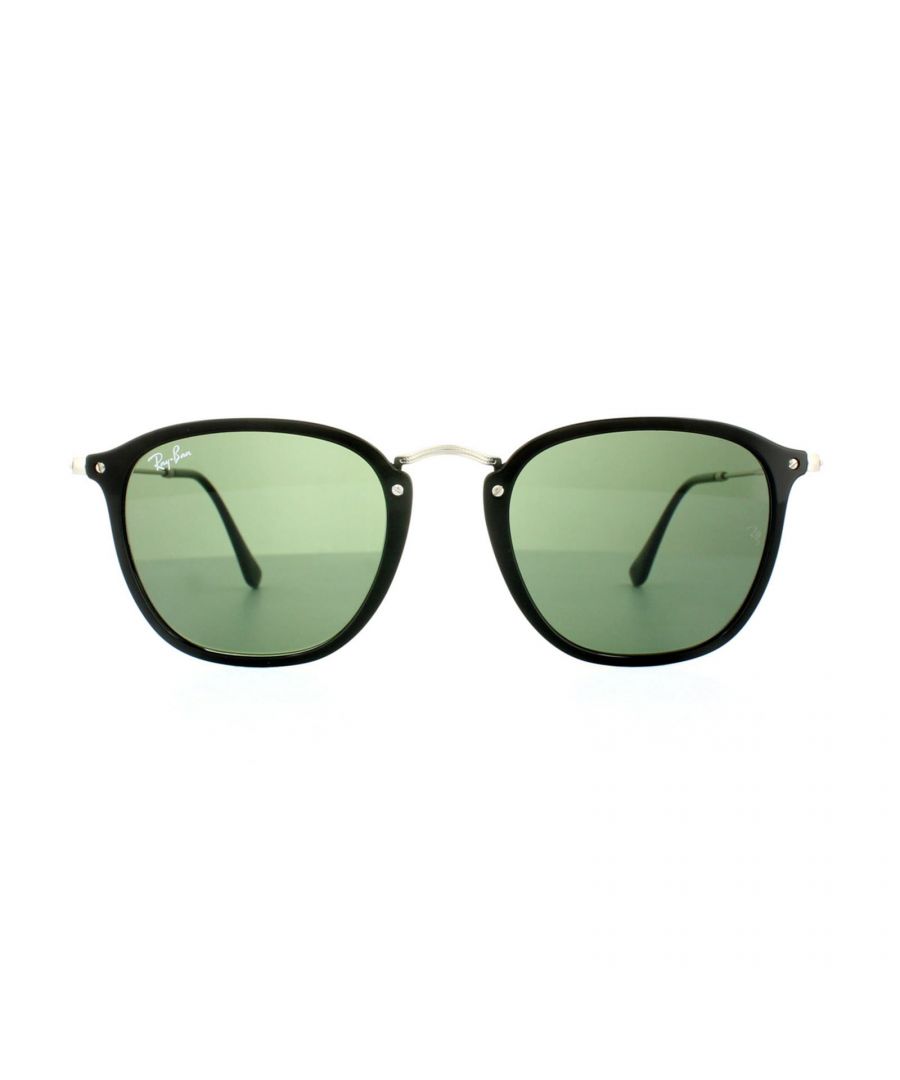 Ray-Ban Sunglasses 2448N 901 Black Silver Green G-15