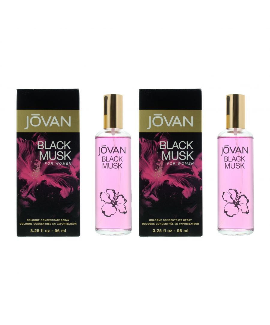Jovan Womens Black Musk For Women Cologne Concentrate Spray 100ml For Her x 2 - One Size