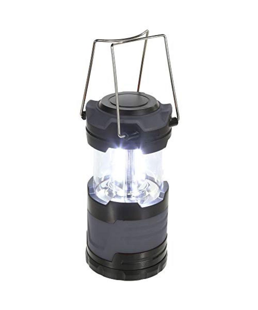 Build for evenings on the campsite, the Teda lamp emits an impressive 500 Lumens of light. Solidly constructed with a push-down case for safe carrying and a metal hanging hook. 10 hours of operational use. 4 x AA batteries included.