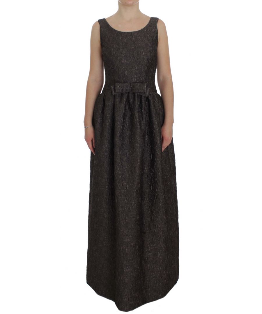 Dolce & ; Gabbana Gorgeous brand new with tags, 100% Authentic DOLCE & ; GABBANA gray brocade full length dress gown Model : Full length sheath Color : Gray Back zipper closure Fully 100% silk lined inside Logo details Made in Italy Material : 10% PA, 65% Polyester, 25% Viscose