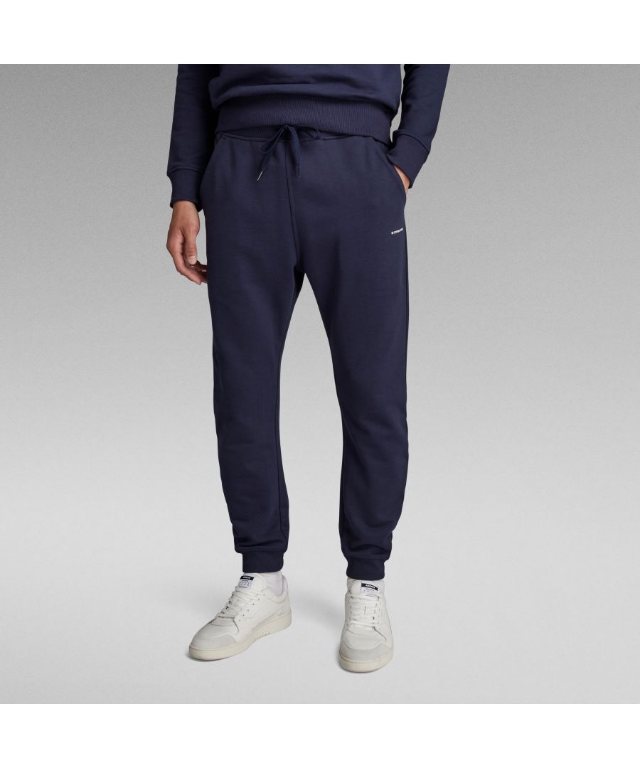 G Star Raw Mens G-Star RAW Core Sweat Pants - Navy Cotton - Size Large