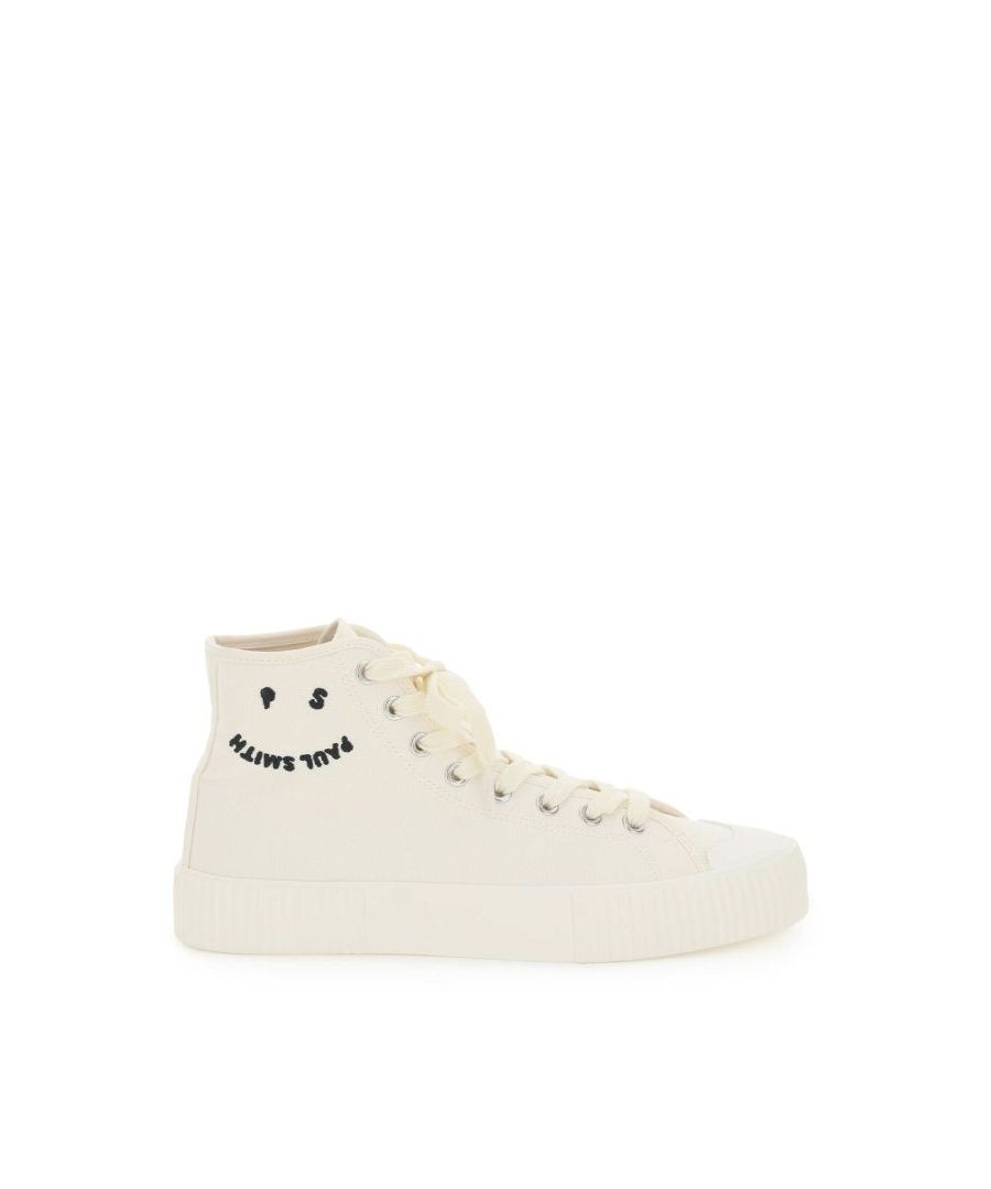 Kibby hi-top sneakers by Paul Smith crafted in canvas with contrasting 