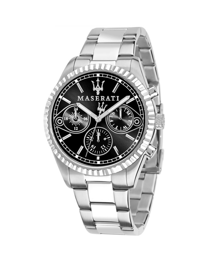 Stijlvol heren horloge van het merk Maserati. Het horloge heeft een polsbandje dat ook kleiner gemaakt kan worden, de kast heeft een diameter van 43 mm en het uurwerk is van Quartz.  Merk: MaseratiModelnaam: R8853100014 (43mm)Categorie: heren horlogeMaterialen: edelstaalKleur: zilver