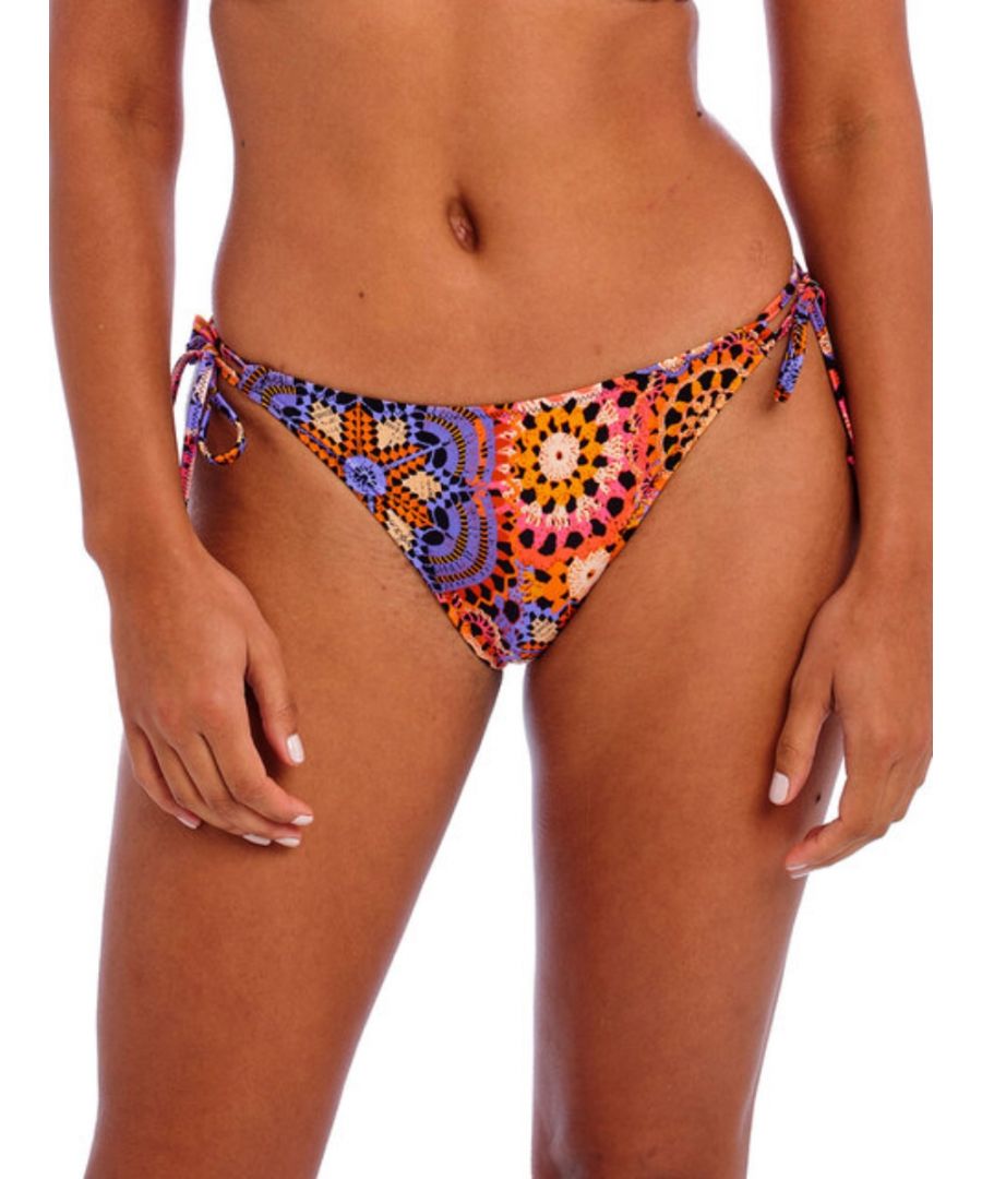 Freya Womens Santiago Nights Tieside Bikini Brief - Multicolour Polyamide - Size Medium