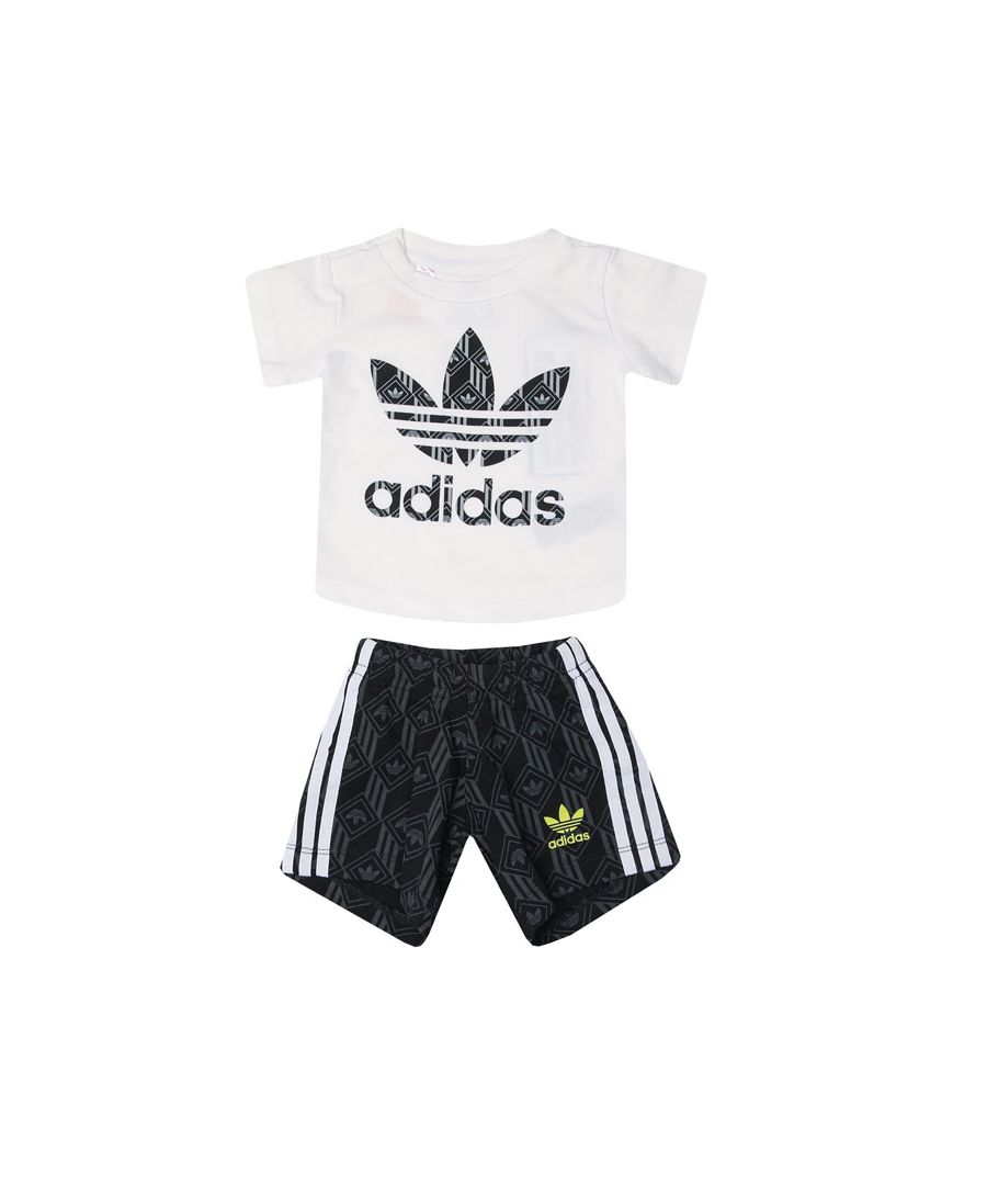 Image for Boy's adidas Originals Baby Shorts And Tee Set in White