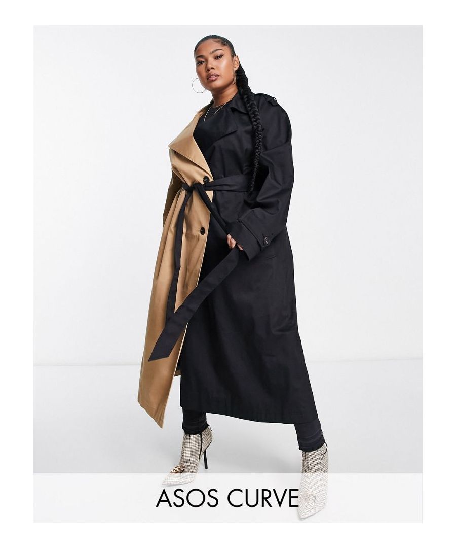 Coats & Jackets by ASOS Curve Low-key layering Notch collar Button placket Belted waist Side pockets Regular fit Sold By: Asos